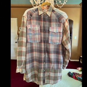 Flannel t-shirt dress